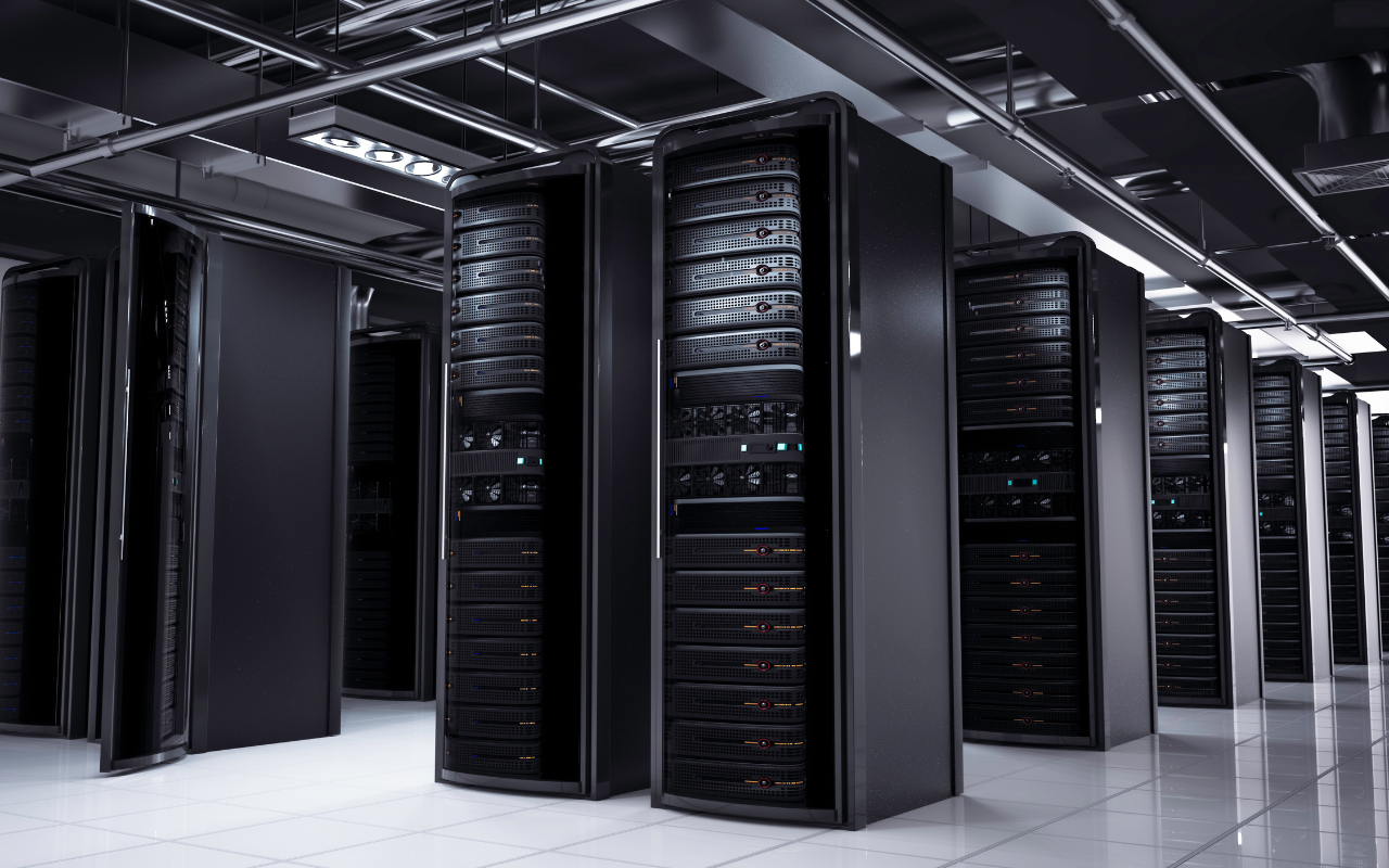 Illustration representing Zero Trust Data Security with encrypted cloud systems, AI analytics, and IoT device protection across connected networks.