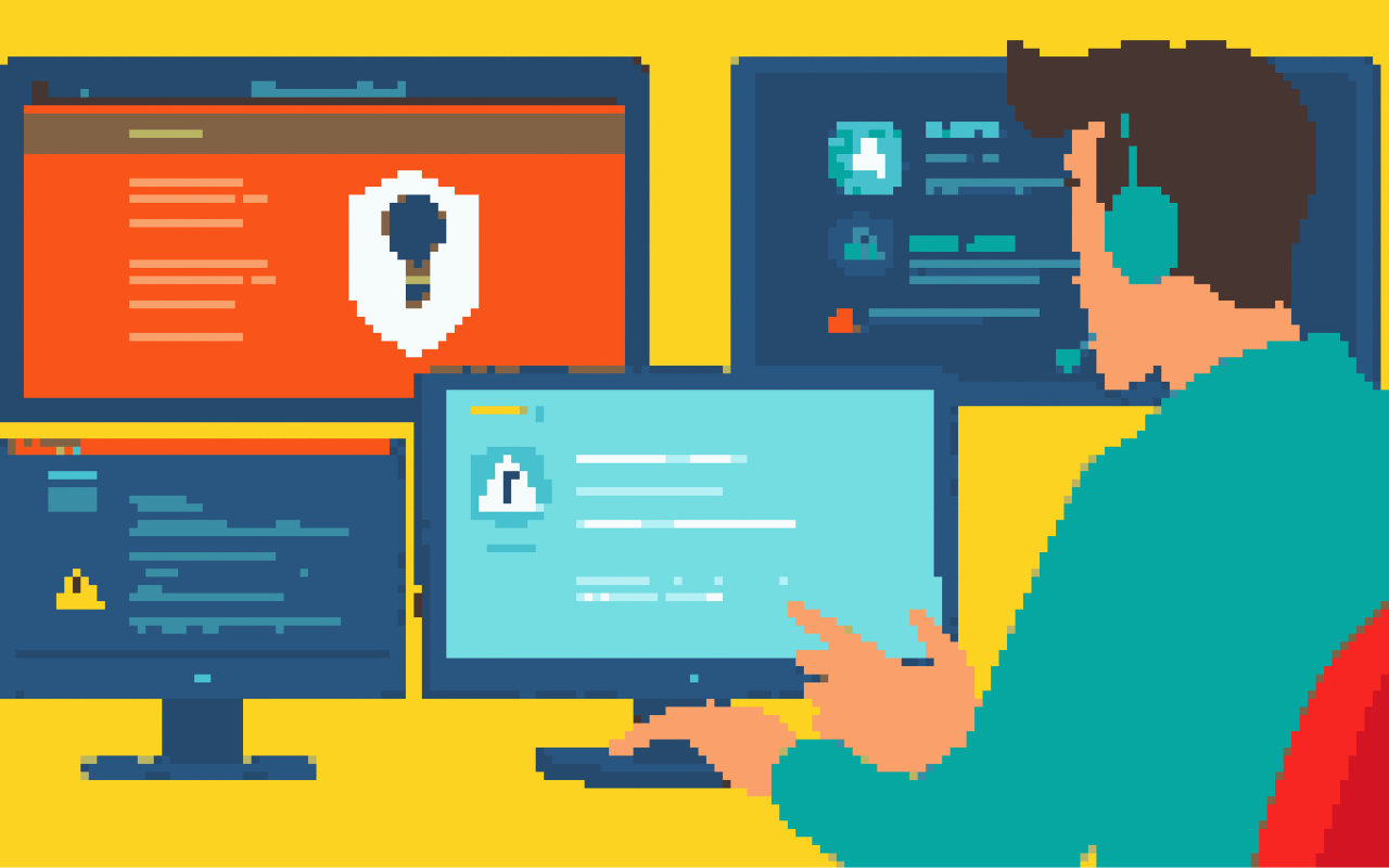 Cybersecurity team conducting a tabletop exercise with incident response documents, digital dashboards, and strategy planning materials.