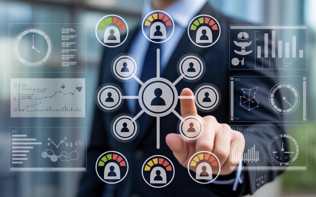 Illustration of cybersecurity professionals monitoring vendor networks and analyzing third-party risk dashboards for continuous security assessment.