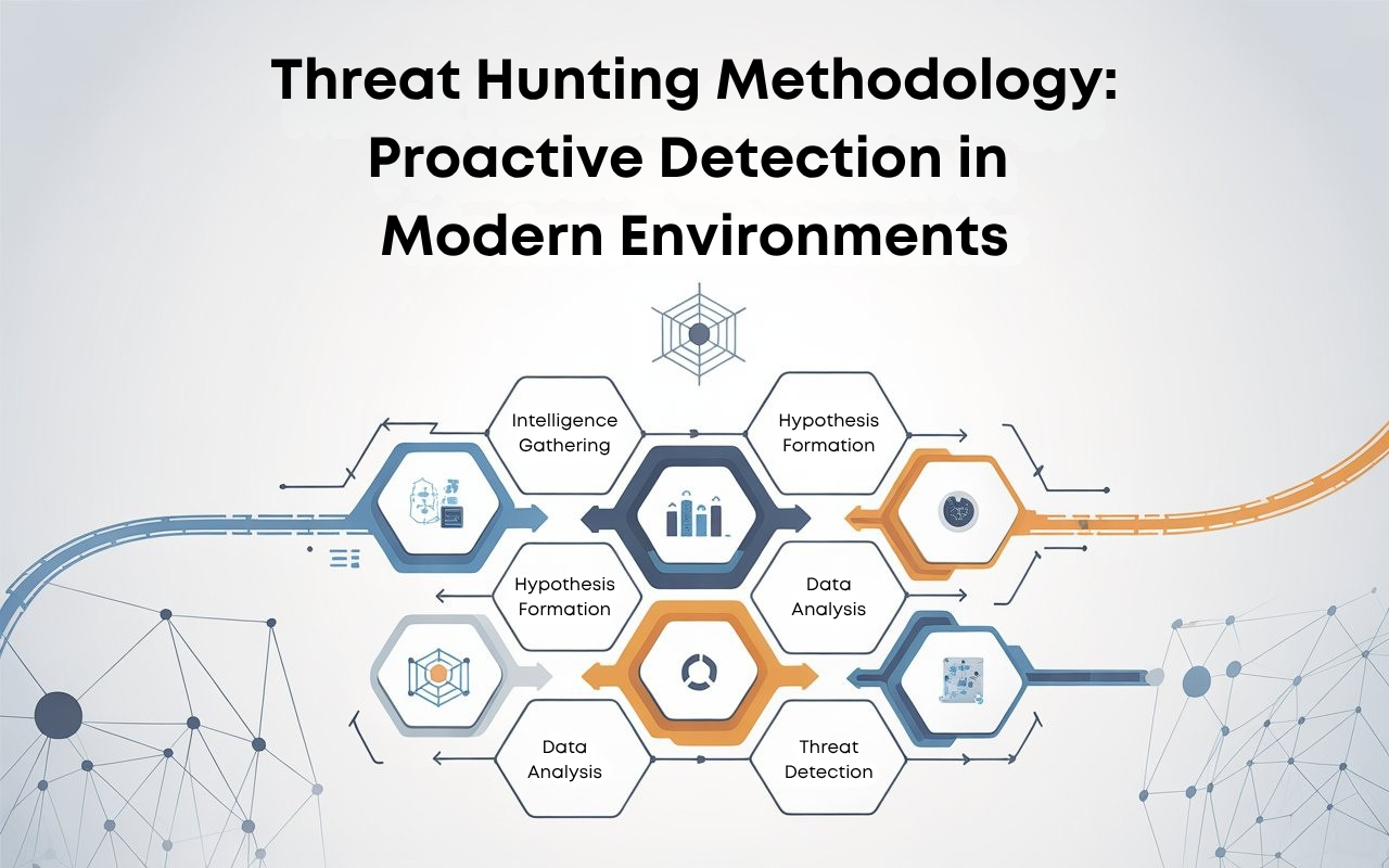 “Cybersecurity professional analyzing digital threat patterns on multiple screens representing proactive threat hunting in modern network environments.”